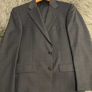 Burberry Suit Blue Windowpane